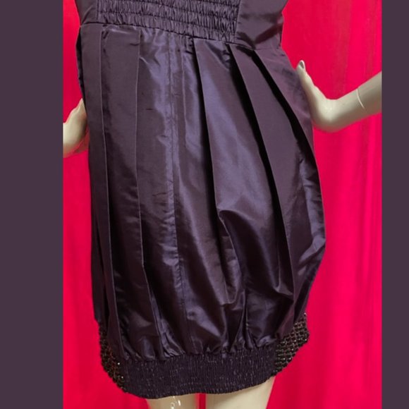 Bebe Purple Silk Cocktail Dress Size Small - Picture 7 of 9